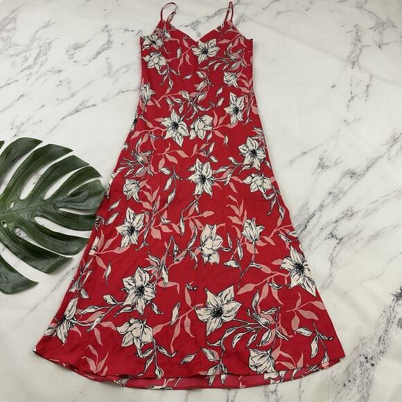 rag & bone Dresses & Skirts - Rag and Bone Womens Mallory Slip Dress Size 4 Red Black Floral Silk Blend